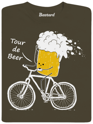 Tour de beer férfi hosszú ujjú póló Urban Khaki