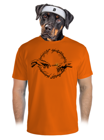 God of ring férfi sportpóló Neon Orange