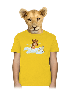 Zsiráf a felhőkben gyerek póló Gold