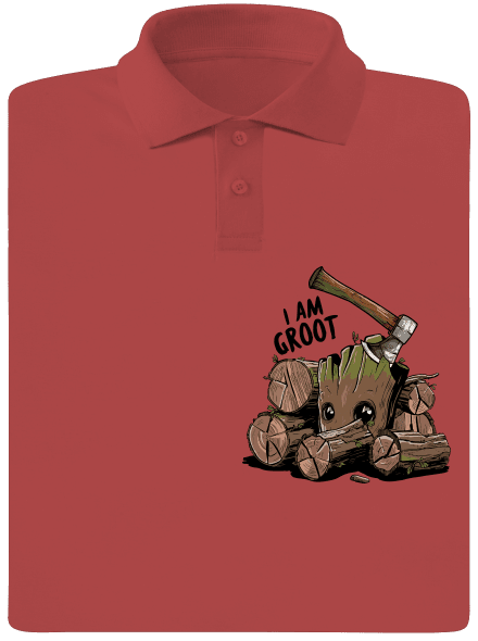 I Am Groot férfi pólóingek Burgundy