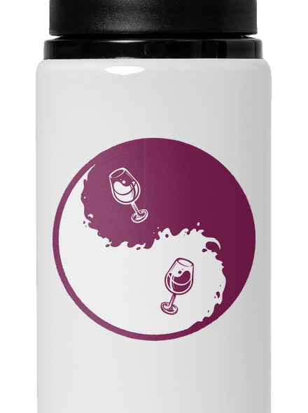 Yin Yang bor kulacs White