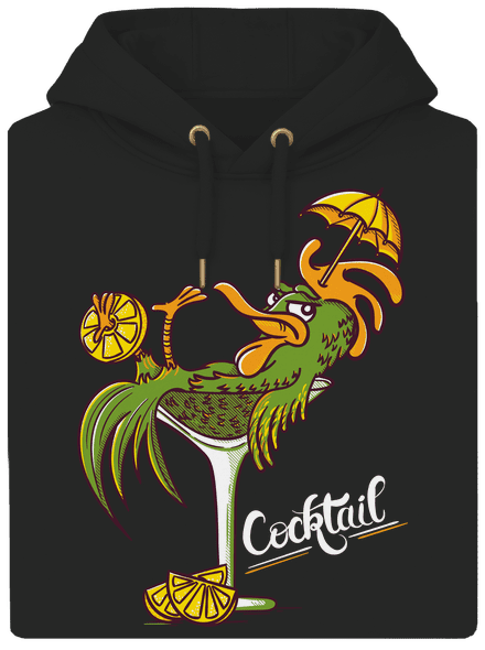 Cocktail unisex prémium pulóver Dark Black