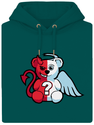 Angyal vagy ördög unisex prémium pulóver Emerald Green