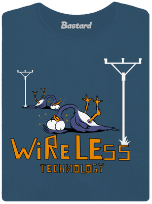 Vezeték nélkül prémium női póló Petrol Blue