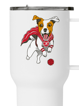 Jack Russell termosz bögre White