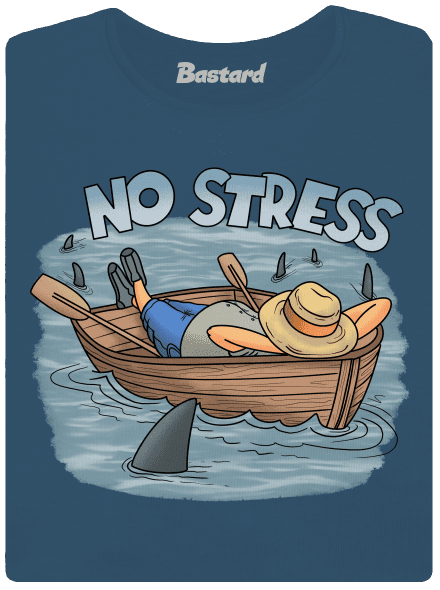No stress prémium női póló Petrol Blue
