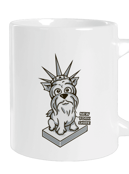 New Yorkshire nagy bögre White