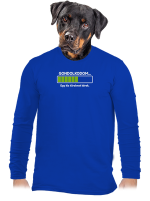Gondolkodom férfi hosszú ujjú póló Royal Blue