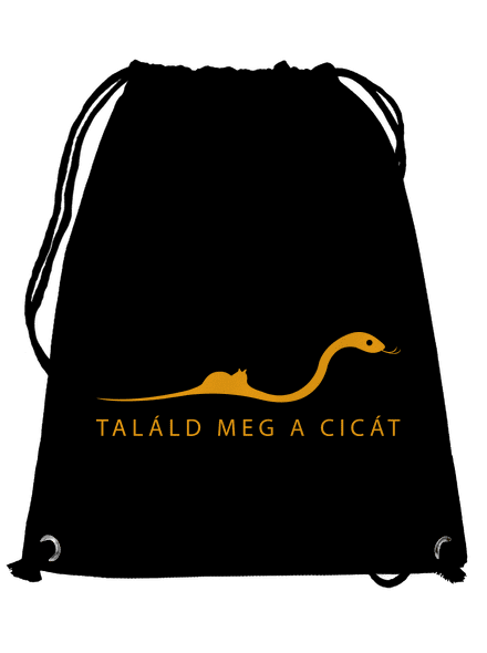 Találd meg a cicát hátizsák Black