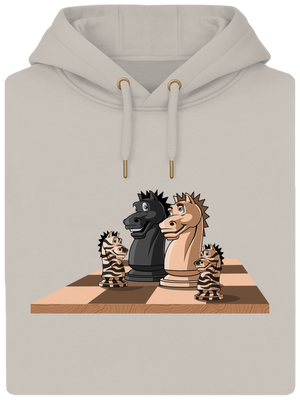 Sakkcsalád unisex prémium pulóver Pastel Macchiato