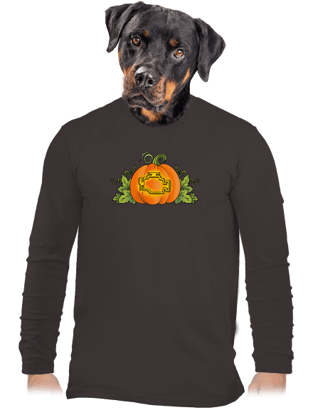 Kísérteties Halloween férfi hosszú ujjú póló Bear Brown