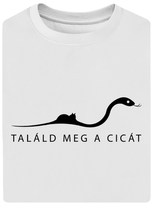 Találd meg a cicát unisex túlméretezett póló White