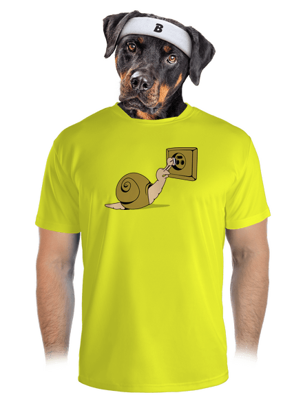 Kukkolás férfi sportpóló Neon Yellow