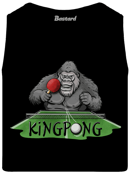 King pong férfi trikó Black
