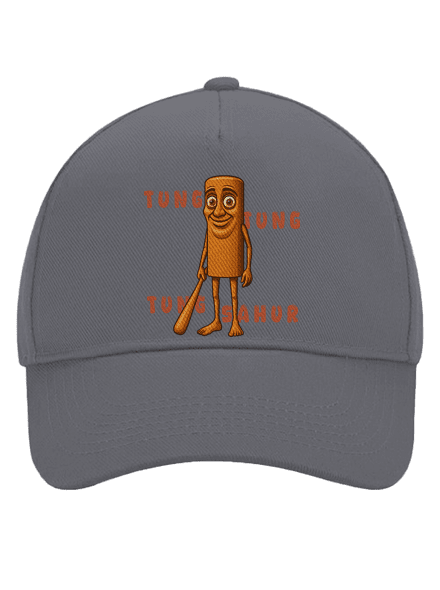 Tung Tung Tung Sahur – Italian Brainrot baseballsapka Graphite grey