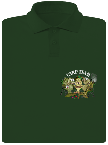 Carp Team férfi pólóingek Bottle Green Mal