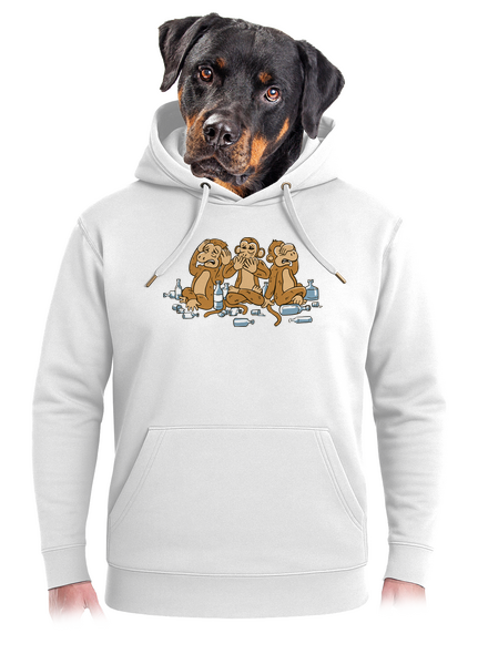 Majom trió unisex prémium pulóver Snowwhite
