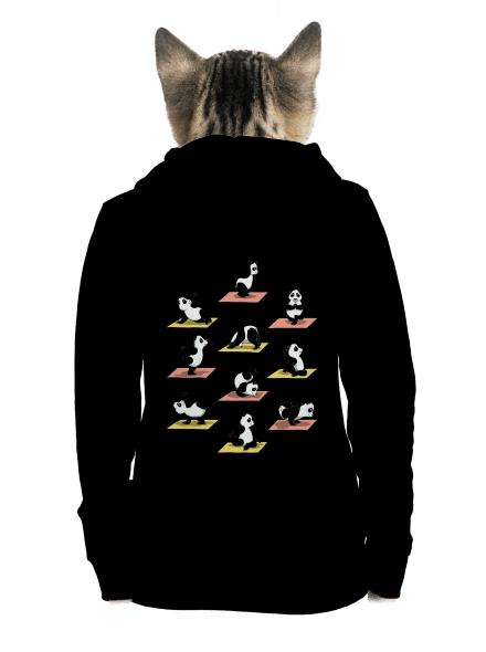 Panda jóga cipzáras női pulóver Black