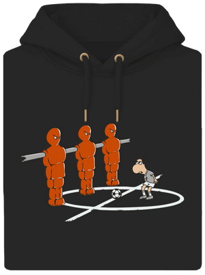 Focilabda unisex prémium pulóver Dark Black