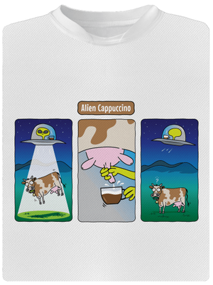 Alien Cappuccino férfi sportpóló White