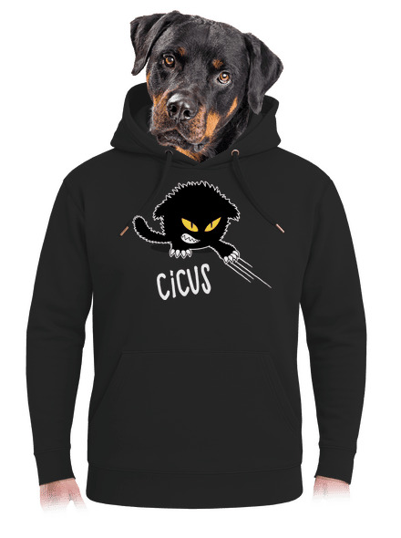Cicus unisex prémium pulóver Dark Black