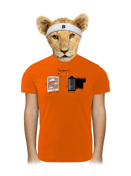 Légy pozitív gyerek sport póló Neon Orange