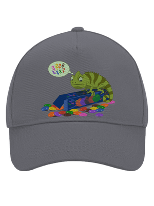 Zavart kaméleon baseballsapka Graphite grey