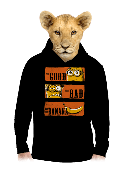 A Jó, a Rossz és a Banán gyerek kenguruzsebes pulóver Black