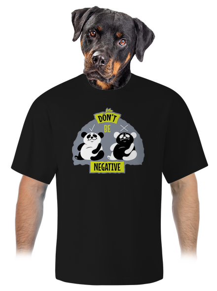 Don't be negative unisex túlméretezett póló Black