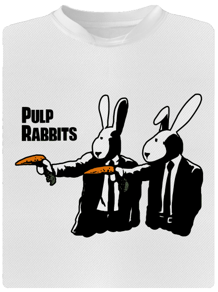 Pulp Rabbits férfi sportpóló White