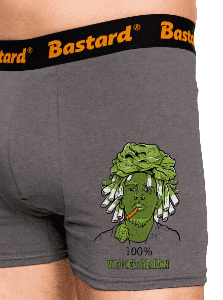 100% vegetáriánus boxeralsó Gray Melange