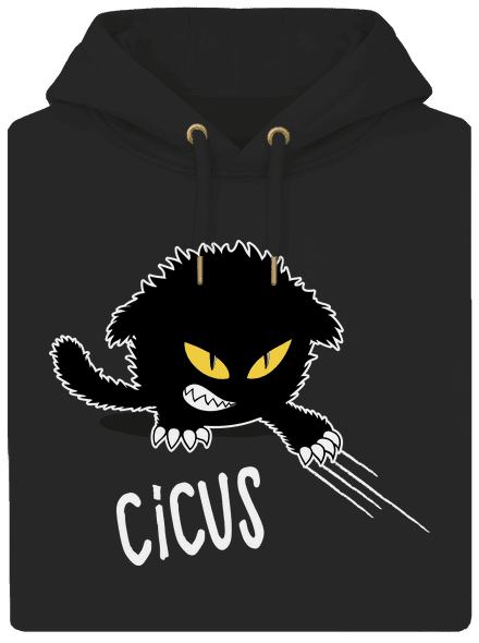 Cicus unisex prémium pulóver Dark Black
