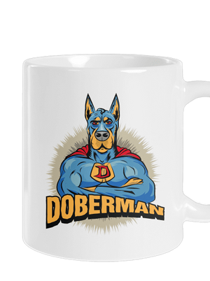 Doberman hagyományos bögre White
