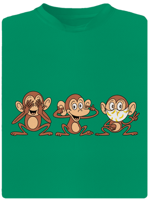 Kis majom gyerek sport póló Kelly Green Mal