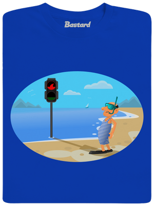 Biztonságos úszás férfi hosszú ujjú póló Royal Blue