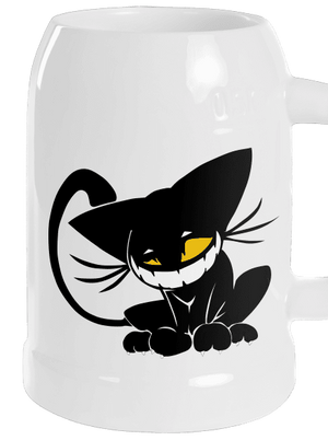 Evil cat söröskorsó White