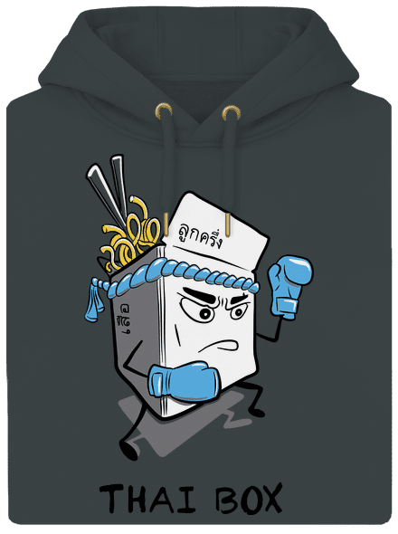 Thai box unisex prémium pulóver Charcoal