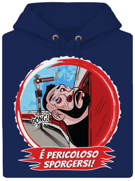 É pericoloso sporgersi unisex prémium pulóver Navy