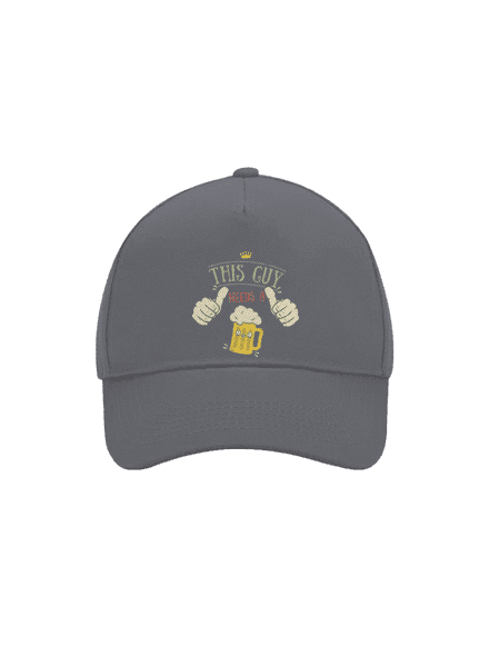 This guy needs a beer baseballsapka Graphite grey