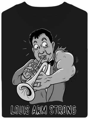 Louis Armstrong unisex crewneck Black