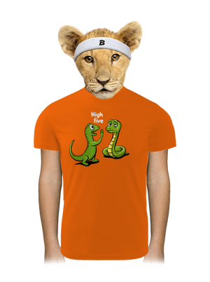 High Five gyerek sport póló Neon Orange