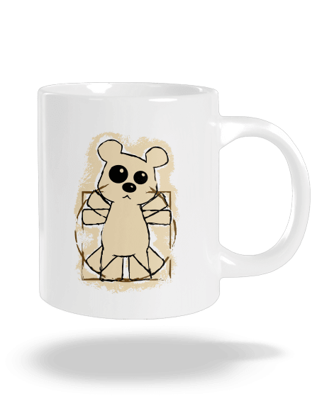 Da Vinci Teddy nagy bögre White
