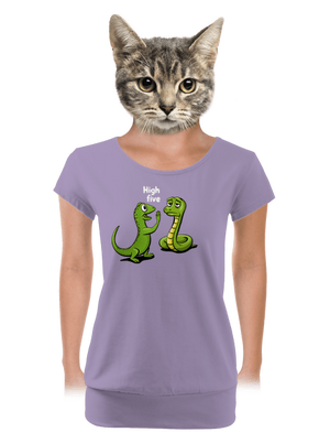 High Five női póló elasztikus alsó szegéllyel Lavender