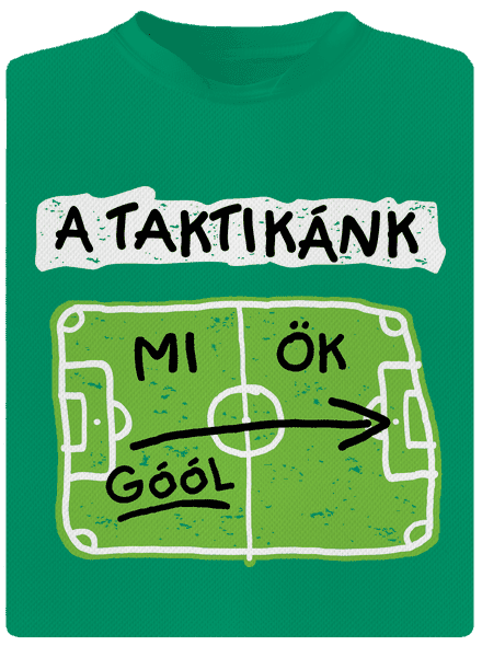 A futballtaktikánk gyerek sport póló Kelly Green Mal
