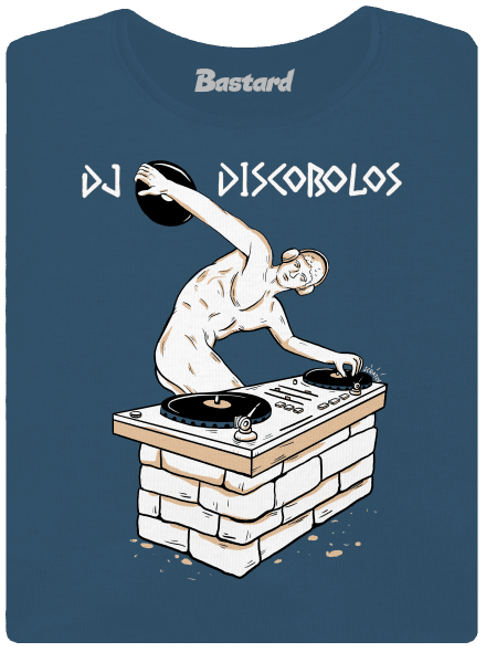 DJ Discobolos prémium női póló Petrol Blue