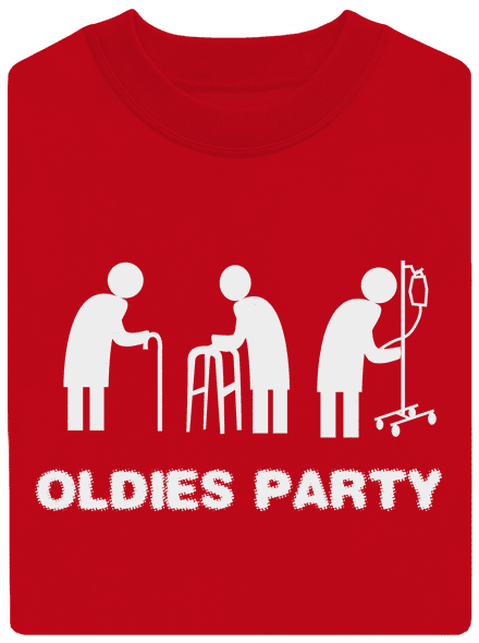 Oldies party unisex crewneck Red