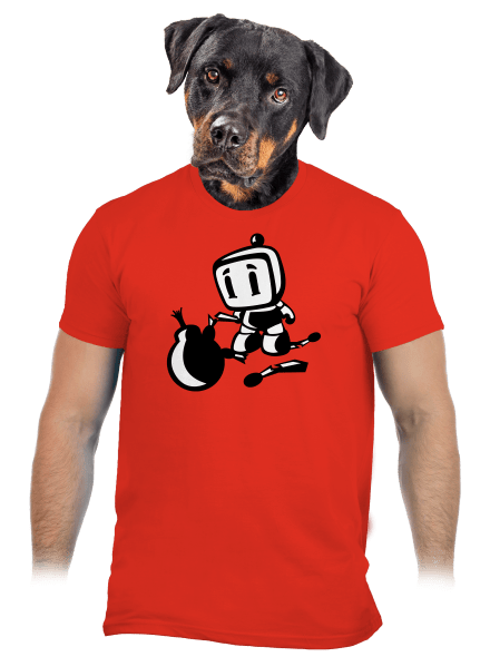 Bomberman férfi póló Fiery Red