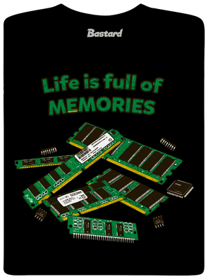 Memóriában tárolva férfi hosszú ujjú póló Black