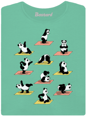 Panda jóga prémium női póló Mint Mal