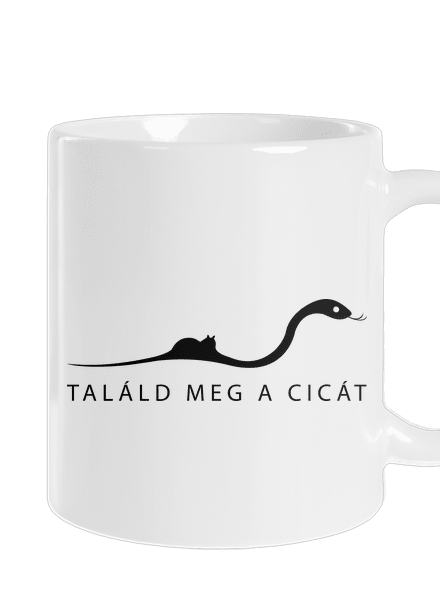 Találd meg a cicát hagyományos bögre White